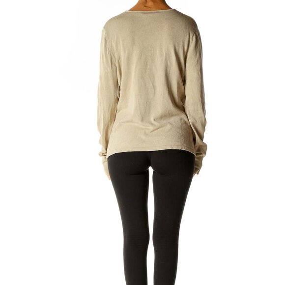 Talbots Beige Textured All Day Wear Sweater - Picture 3 of 3